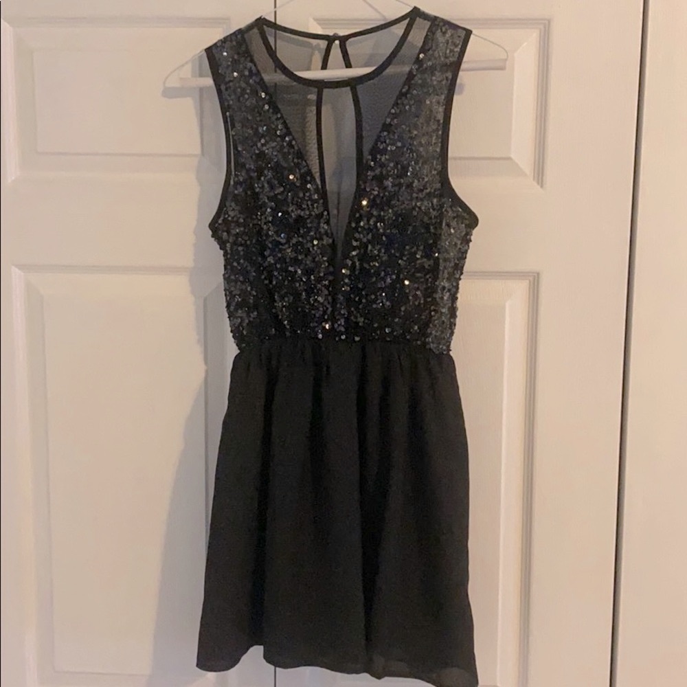 Black sequin dress